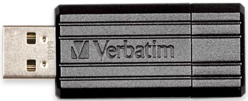 Een Verbatim PinStripe USB 2.0 stick, 64 GB, zwart koop je bij best4office