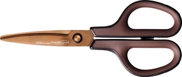 Een Plus FitCut Curve PREMIUM schaar, 17,5 cm, titanium bladen, bruin, op blister koop je bij best4office