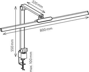 Een Hansa bureaulamp Flow, LED, grijs koop je bij Muys Kantoor & Kado