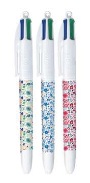 Een Bic Colours Décor Limited Edition 4-kleurenbalpen, medium, klassieke inktkleuren koop je bij Muys Kantoor & Kado