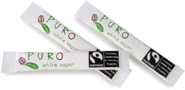 Een Miko Puro suikersticks fairtrade, kristalsuiker, 5 g, doos van 500 stuks koop je bij Muys Kantoor & Kado