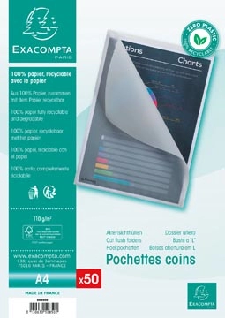 Een Exacompta L-map Cut-flush, uit papier van 110 g/m², pak van 50 stuks koop je bij best4office