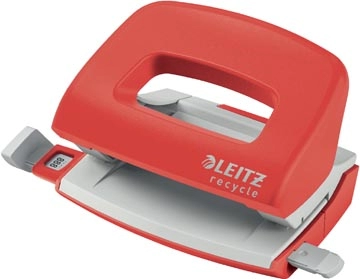 Een Leitz NeXXt Recycle Mini perforator, 10 blad, rood koop je bij best4office