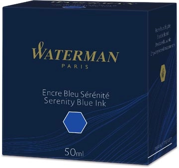 Een Waterman vulpeninkt 50 ml blauw (Serenity) koop je bij Muys Kantoor & Kado