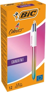 Een Bic Colours Gradient 4-kleurenbalpen, medium, klassieke inktkleuren koop je bij Muys Kantoor & Kado