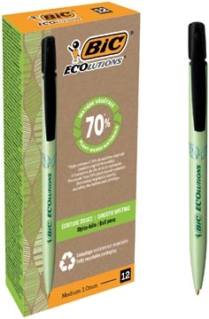 Een Bic Media Clic Bio-based Ecolutions balpen, zwart koop je bij Muys Kantoor & Kado