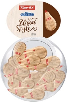 Een Tipp-Ex Mini Pocket Mouse Wood Style, bubbel met 40 stuks koop je bij Muys Kantoor & Kado