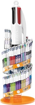 Een Bic Colours Family 4-kleurenbalpen, medium, klassieke en pastel inktkleuren, display van 198 stuks, assor koop je bij Muys Kantoor & Kado