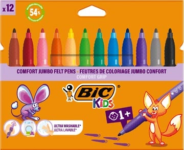 Een Bic Kids Comfort Jumbo viltstiften, etui van 12 stuks koop je bij best4office