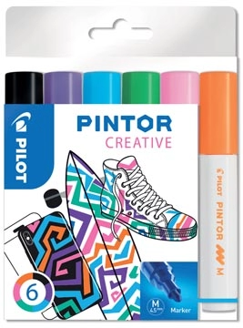 Een Pilot Pintor Creativ marker, medium, blister van 6 stuks in geassorteerde kleuren koop je bij best4office