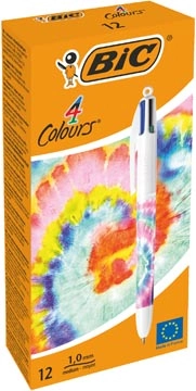 Een Bic Colours Decors Botanical Universe 4-kleurenbalpen, medium, klassieke inktkleuren, doos van 12 stuks koop je bij Muys Kantoor & Kado