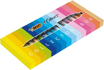 Een Bic Colours Collector Box 4-kleurenbalpen, medium, klassieke, pastel en fasion inktkleuren, doos van 15 s koop je bij Muys Kantoor & Kado