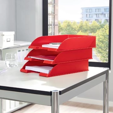 Een Leitz brievenbakje Plus 5226 WOW rood koop je bij best4office