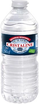 Een Cristaline plat water, fles van 50 cl, pak van 24 stuks koop je bij Muys Kantoor & Kado