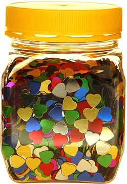 Een Bouhon pot confetti hartjes (160 g) koop je bij best4office