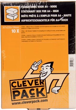 Een Cleverpack opbergdoos A4, ft 307 x 220 x 108 mm, pak van 10 stuks koop je bij Muys Kantoor & Kado