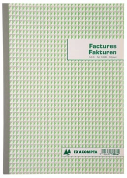 Een Exacompta factuurboek, ft 29,7x21 cm, tweetalig, dupli (50 x 2 vel) koop je bij best4office