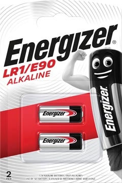 Een Energizer batterij Alkaline LR1/E90, blister van 2 stuks koop je bij Muys Kantoor & Kado