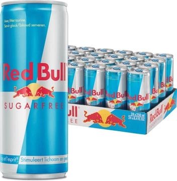 Een Red bull energiedrank, sugarfree, blik van 25 cl, pak van 24 stuks koop je bij best4office