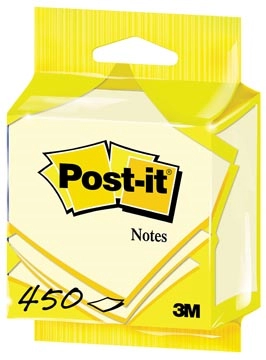 Een Post-it Notes, 450 vel, ft 76 x 76 mm, geel, op blister koop je bij Muys Kantoor & Kado