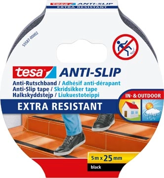 Een Tesa anti-slip tape, ft 5 m x 25 mm, zwart koop je bij Muys Kantoor & Kado