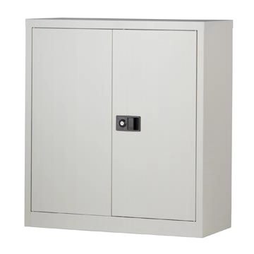 Een Bisley draaideurkast, ft 100 x 91,4 x 40 cm (h x b x d), 1 legbord, grijs koop je bij best4office