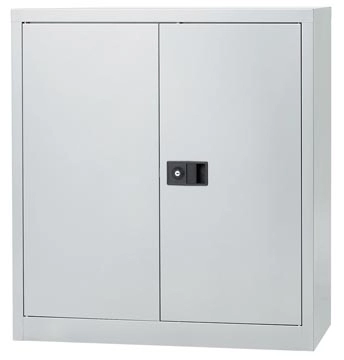 Een Bisley draaideurkast, ft 100 x 91,4 x 40 cm (h x b x d), 1 legbord, zilverkleurig koop je bij best4office