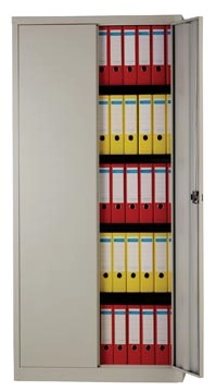 Een Bisley draaideurkast, ft 195 x 91 x 40 cm (h x b x d), 4 legborden, grijs koop je bij best4office