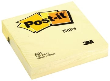 Een Post-it Notes ft 101 x 101 mm, geel, blok van 200 vel koop je bij Muys Kantoor & Kado