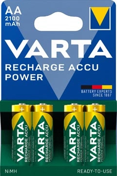 Een Varta oplaadbare batterij Accu Power AA, blister van 4 stuks koop je bij Muys Kantoor & Kado