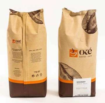 Een Oké koffie, gemalen, zak van 1 kg, Gourmet koop je bij Muys Kantoor & Kado