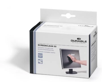 Een Durable Screenclean reinigingsdoekjes, doosje van 50 stuks koop je bij best4office