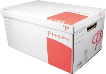 Een Pergamy containerdoos, 52 x 26 x 34 cm (l x h x p), wit, manuele montage koop je bij best4office