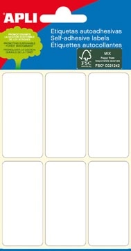 Een Apli witte etiketten ft 26 x 54 mm (b x h), 36 stuks, 6 per blad (2681) koop je bij best4office