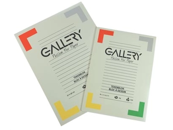 Een Gallery tekenpapier, 120 g, ft 21 x 29,7 cm, A4, houtvrij papier, blok van 24 vel koop je bij best4office