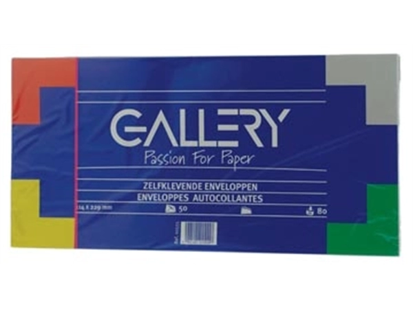 Een Gallery enveloppen ft 114 x 229 mm, stripsluiting, pak van 50 stuks koop je bij best4office