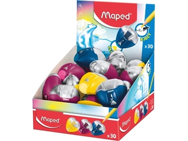 Een Maped potloodslijper I-Gloo Eject 1-gaats, geassorteerde kleuren koop je bij Muys Kantoor & Kado