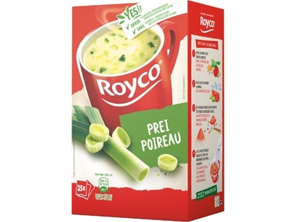 Een Royco Minute Soup classic prei, pak van 25 zakjes koop je bij Muys Kantoor & Kado