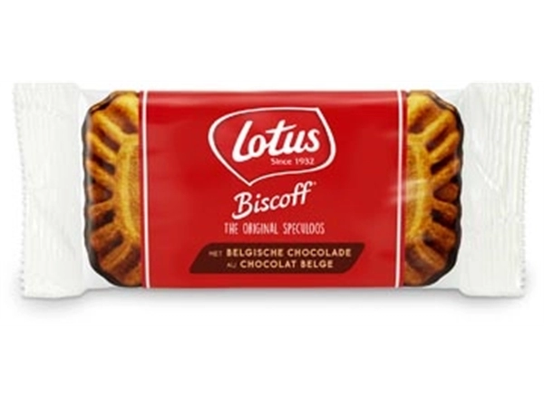 Een Lotus speculoos met chocolade, pak van 200 stuks koop je bij Muys Kantoor & Kado