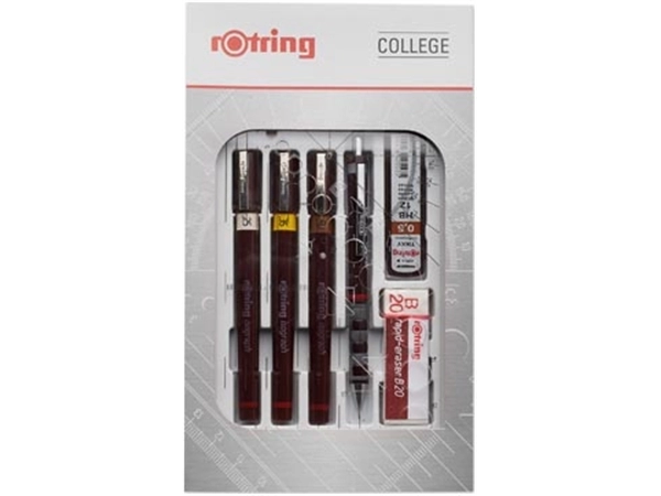 Een Rotring college set van 9 Isograph 0,25 mm/ 0,35 mm/ 0,5 mm koop je bij best4office