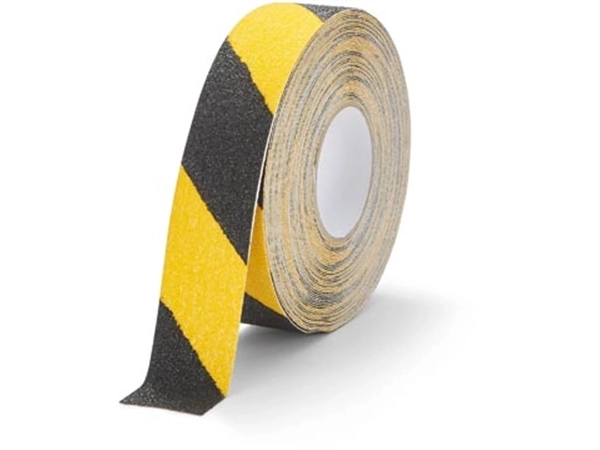 Een Durable Duraline antisliptape Grip+ 50 mm x 15 m, geel/zwart koop je bij Muys Kantoor & Kado