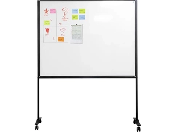 Een Smit Visual whiteboard, emaille, magnetisch, verrijdbaar, 120 x 150 cm koop je bij best4office