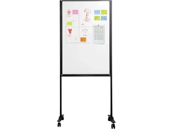 Een Smit Visual whiteboard, emaille, magnetisch, verrijdbaar, 75 x 120 cm koop je bij Muys Kantoor & Kado