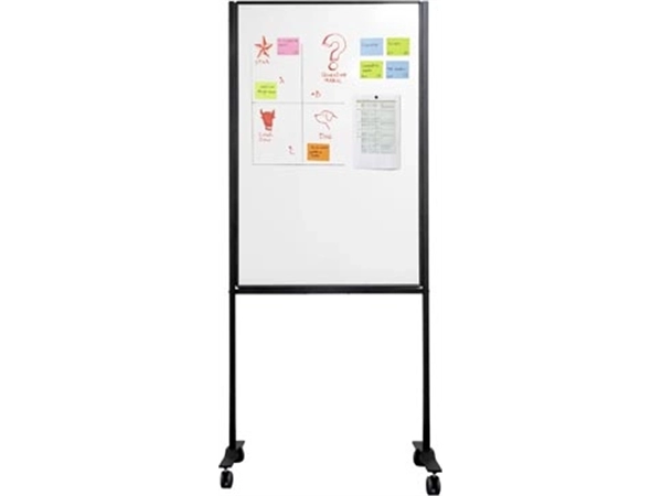 Een Smit Visual whiteboard, gelakt staal, magnetisch, verrijdbaar, 75 x 120 cm koop je bij best4office