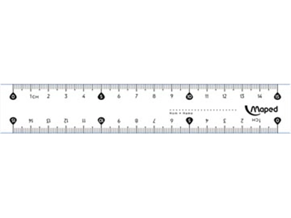 Een Maped lat Essentials 146 15 cm, dubbele graduatie koop je bij Muys Kantoor & Kado