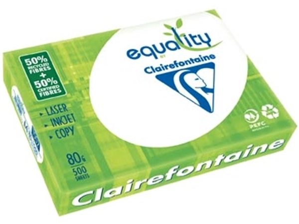 Een Clairefontaine Equality printpapier ft A4, 80 g, pak van 500 vel koop je bij best4office