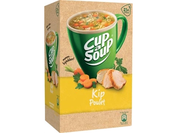 Een Cup-a-Soup kip, pak van 21 zakjes koop je bij Muys Kantoor & Kado