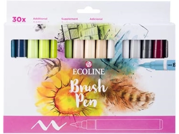 Een Talens Ecoline Brush pen, etui van 30 stuks, set Additional koop je bij best4office