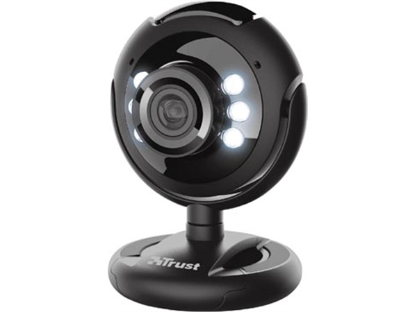 Een Trust Spotlight Pro webcam, met ingebouwde microfoon en ledlampjes koop je bij best4office