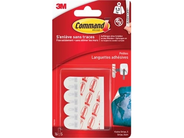 Een Command kleefstrips klein, blister van 16 stuks koop je bij Muys Kantoor & Kado